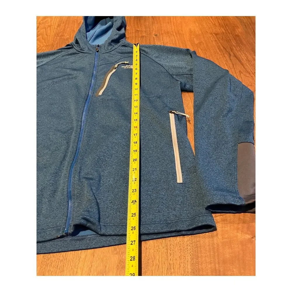 The‎ North Face Men's XL Blue Full Zip Hoodie Jacket Polyester Stretch